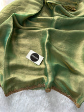 Indupriyaa Green Burbury Satin Designer Saree